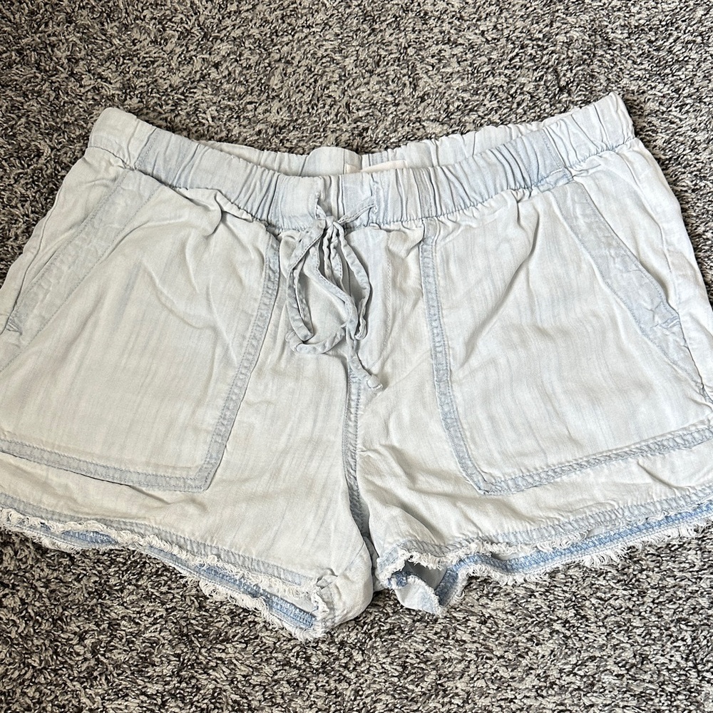 Bella Dahl Light Blue Elastic Women's Shorts